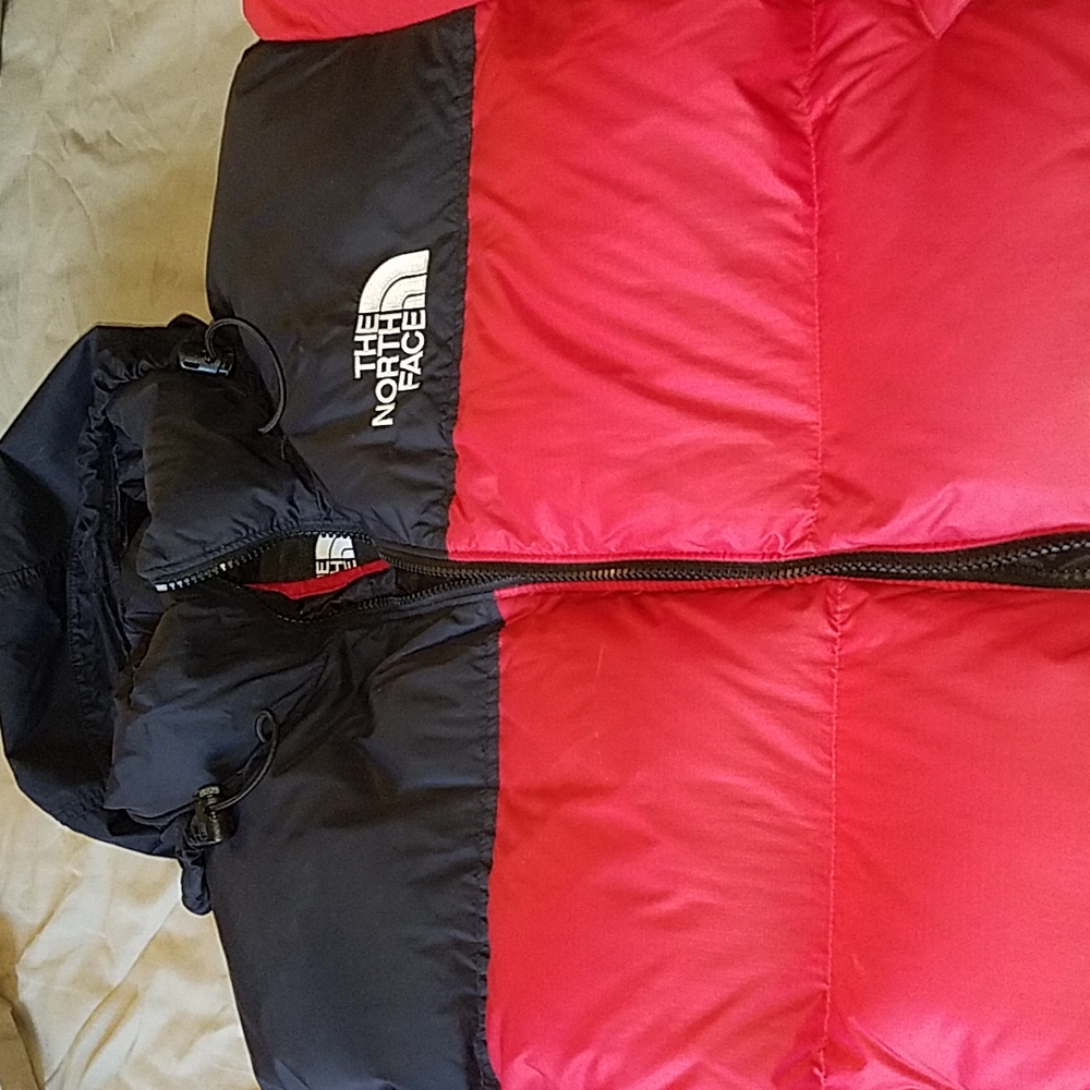 Red The North Face 700 fill coat men size large